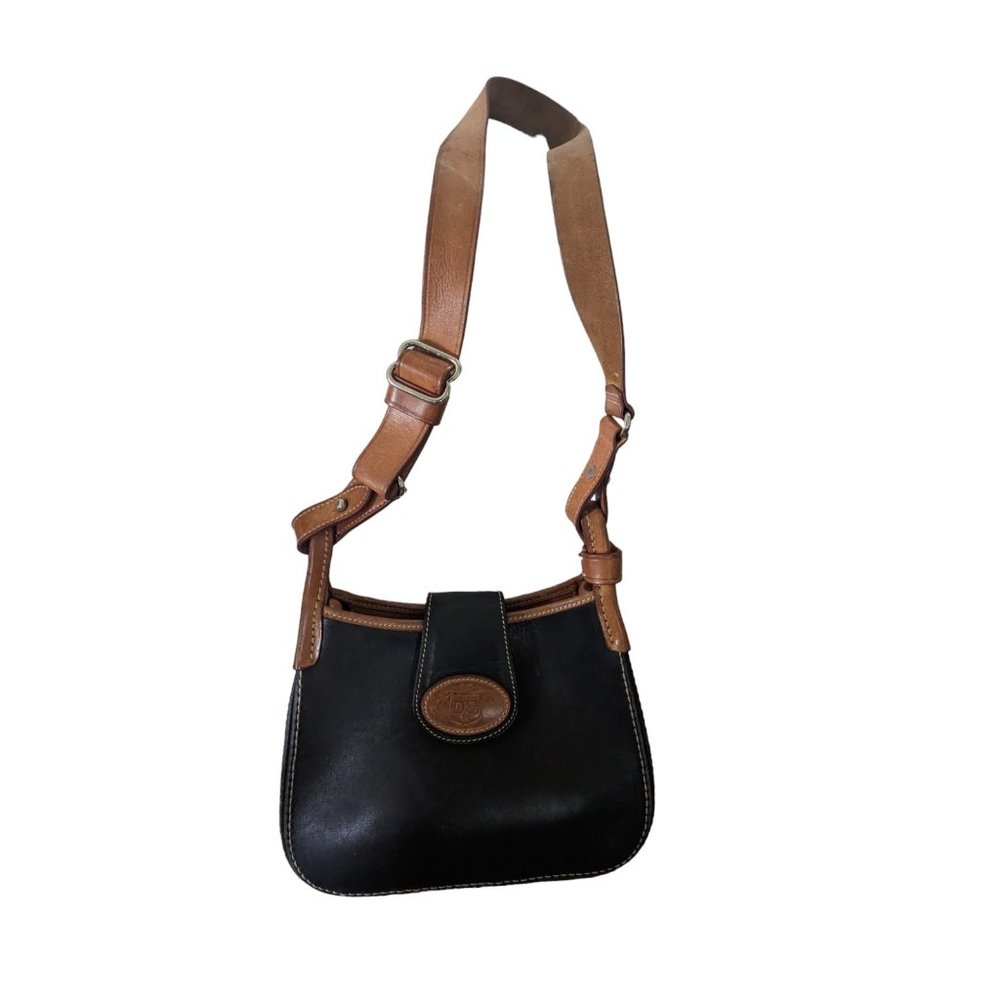 Vintage Dooney & Bourke Mini Hobo Purse Black And Tan Nice Condition - Picture 3 of 16